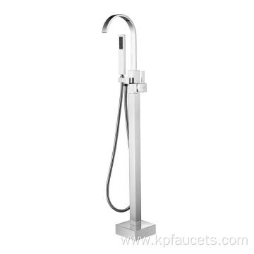 Best Selling High Quality Brass Floor Mounted Freestanding Bathtub Faucet With Hand Shower